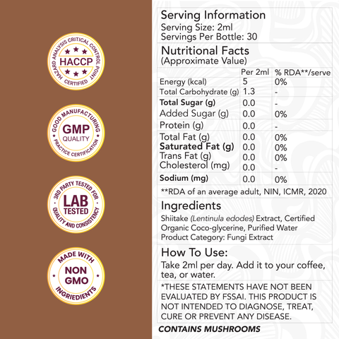 Shiitake Mushroom Liquid Extract