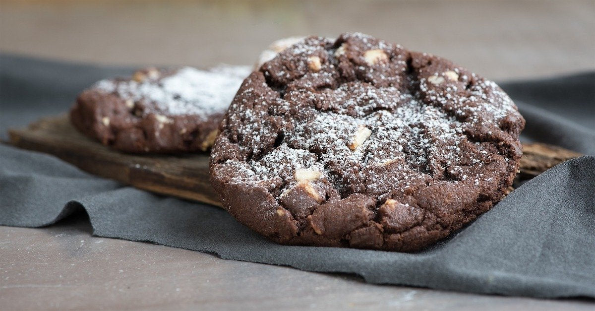 Vegan dark chocolate Reishi mushroom cookies