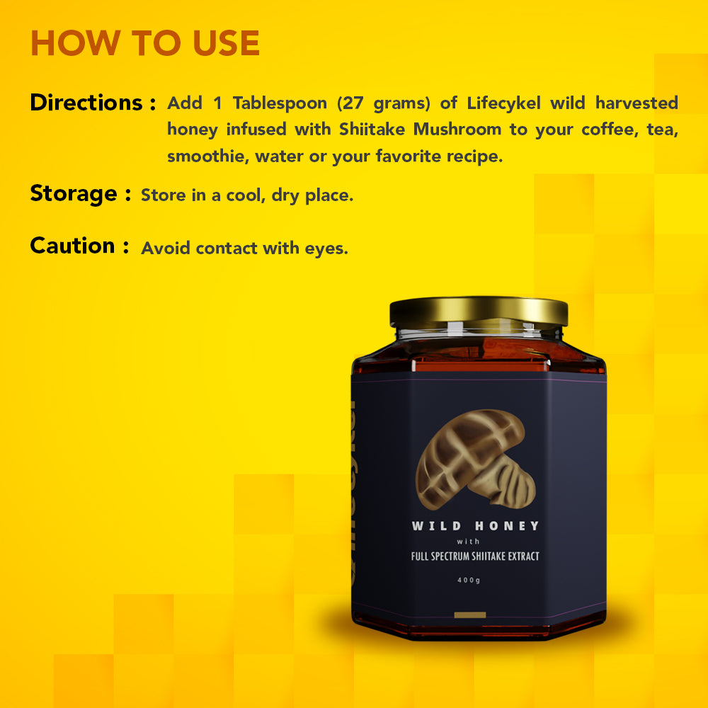 Wild Honey with Full Spectrum Shiitake Extract