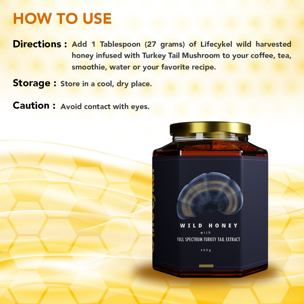 Wild Honey with Full Spectrum Turkey Tail Extract