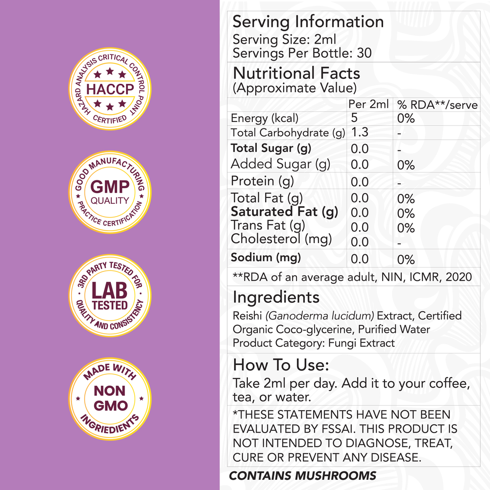 Reishi Mushroom Liquid Extract