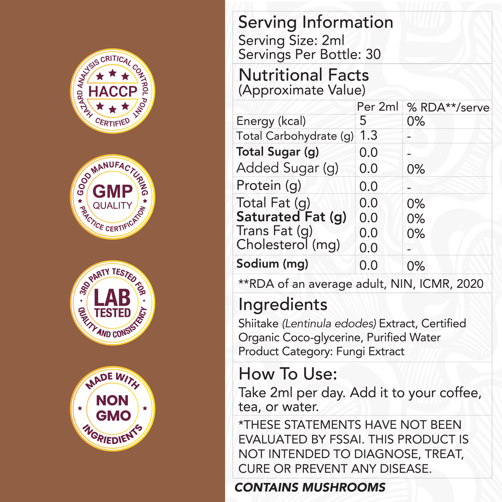 Shiitake Mushroom Liquid Extract