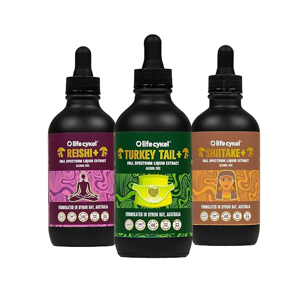 Life Cykel Adaptogen Trio: Reishi, Turkey Tail & Shiitake Extracts